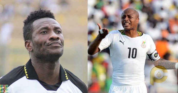 Asamoah Gyan and Andre Ayew