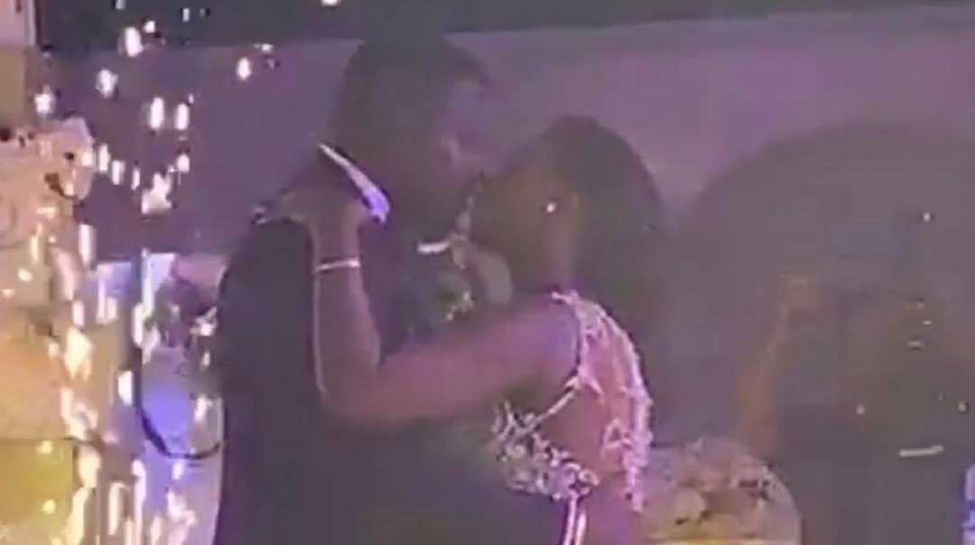Moment John Dumelo shared a passionate kiss with Gifty at their wedding