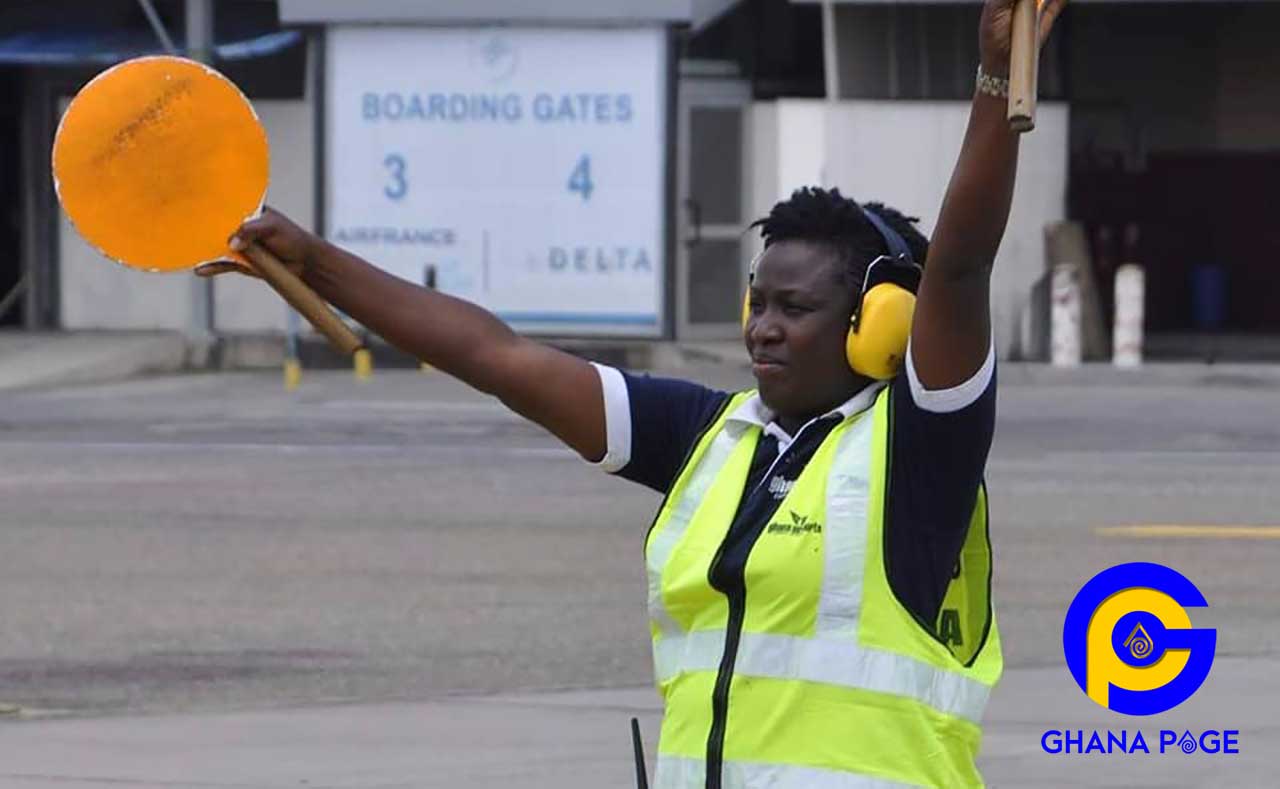 Meet Felicia Edem Attipoe: From Koko seller to first Female Aircraft Marshaller in Ghana