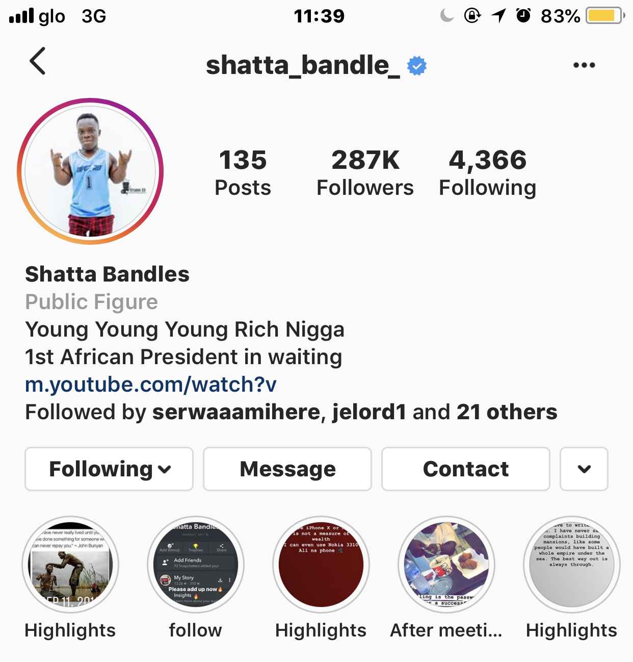 Shatta Bandle gets verified on Instagram