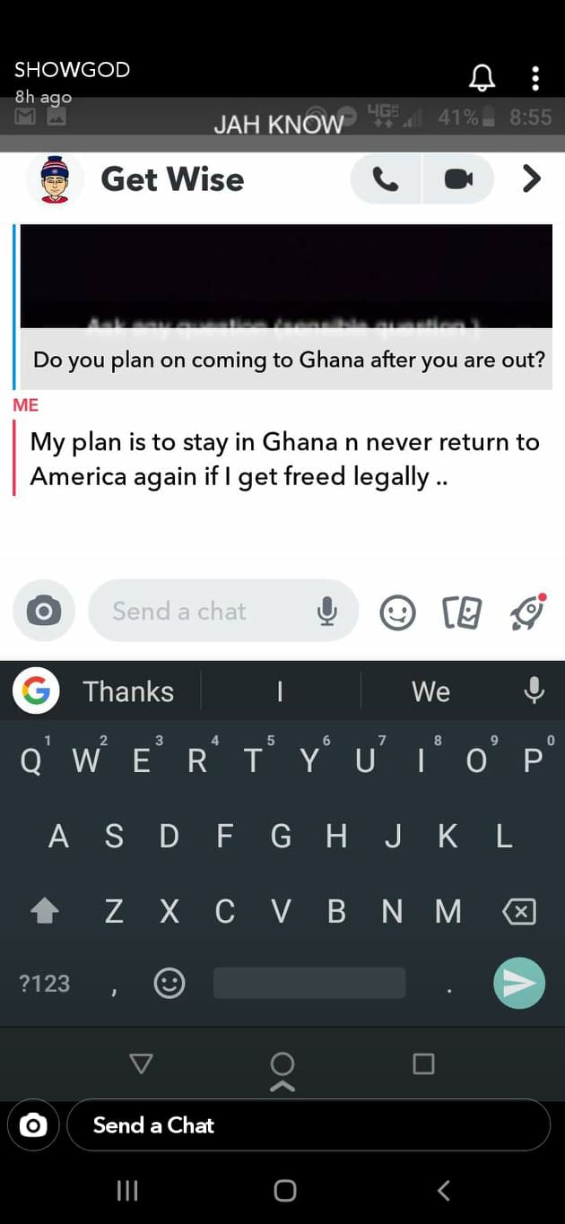 "I will live in Ghana and never go to America after my release from prison" - Showboy Claims (Screenshot)