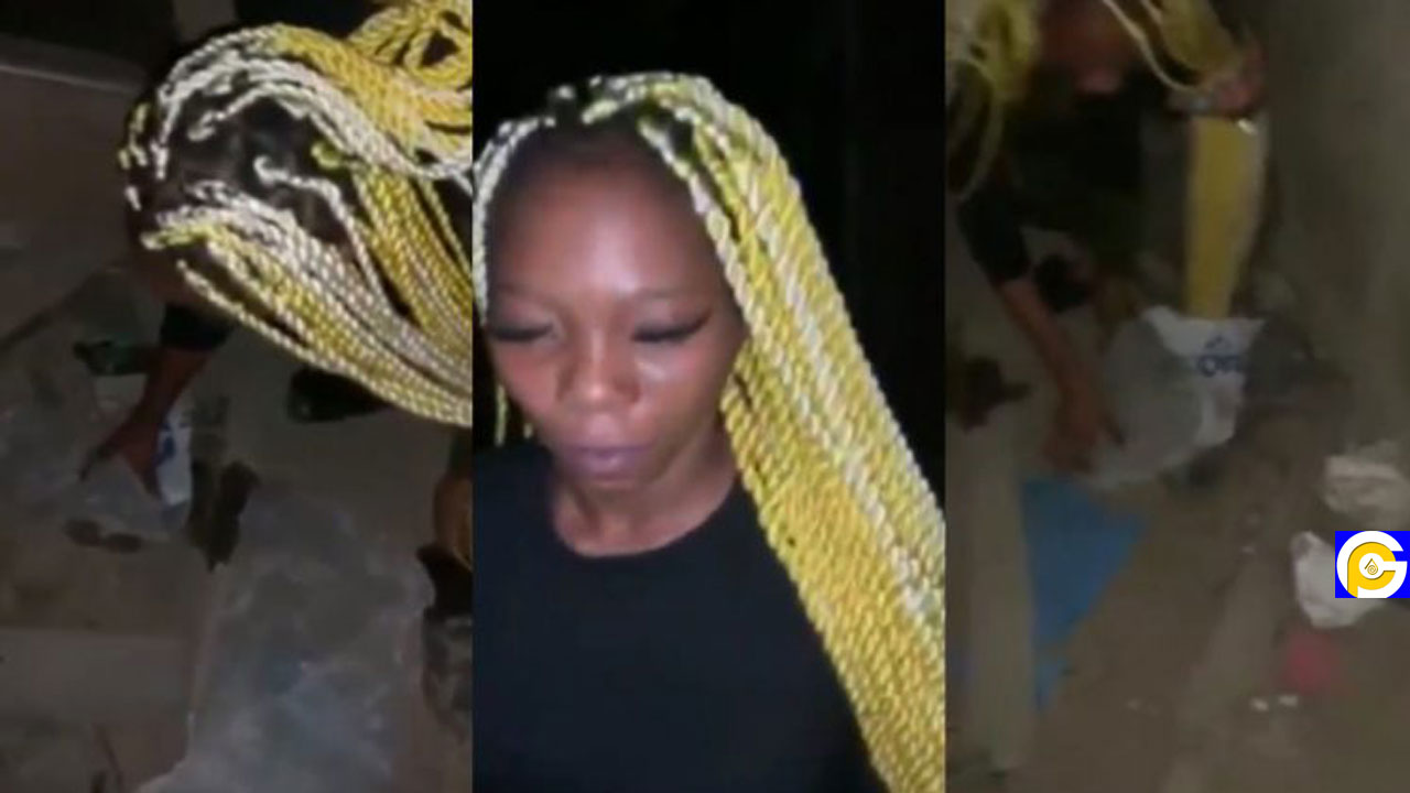 Popular Slay Queen  forced to collect her faeces from the ground after defecating in the wrong place