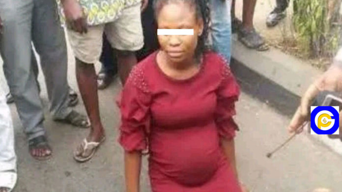 Pregnant-woman-runs-mad-shortly-after-she-was-dropped-off-from-a-car
