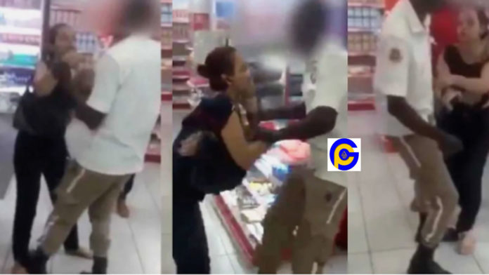 Foreigner-sacked-from-the-supermarket-after-she-refused-to-use-hand-sanitizer