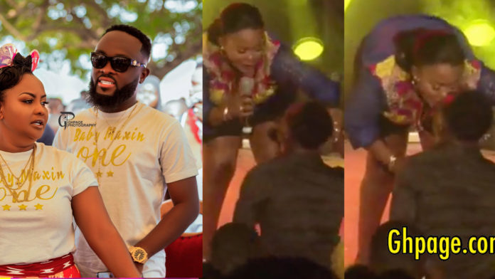 Nana Ama Mcbrown shames critics again by kissing her husband on stage at MTN Music Festival