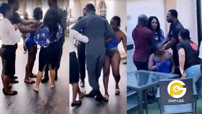 Wife caught her husband with his side chic at a hotel-Tears the lad pic
