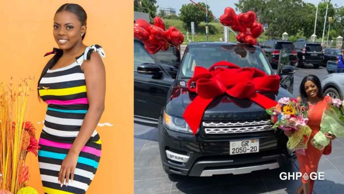 Nana-Aba-Anamoah-finally-reveals-person-who-gifted-her-Range-Rover-car-with-fake-plate