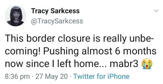 Tracy tweet