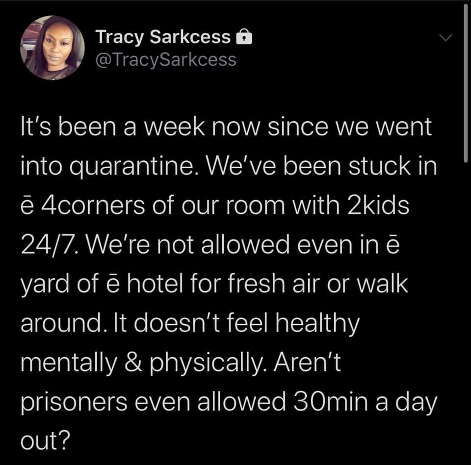 Tracy Sarkcess tweet