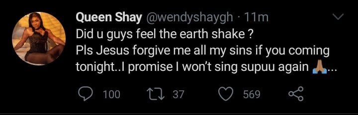 Wendy Shay Tweet