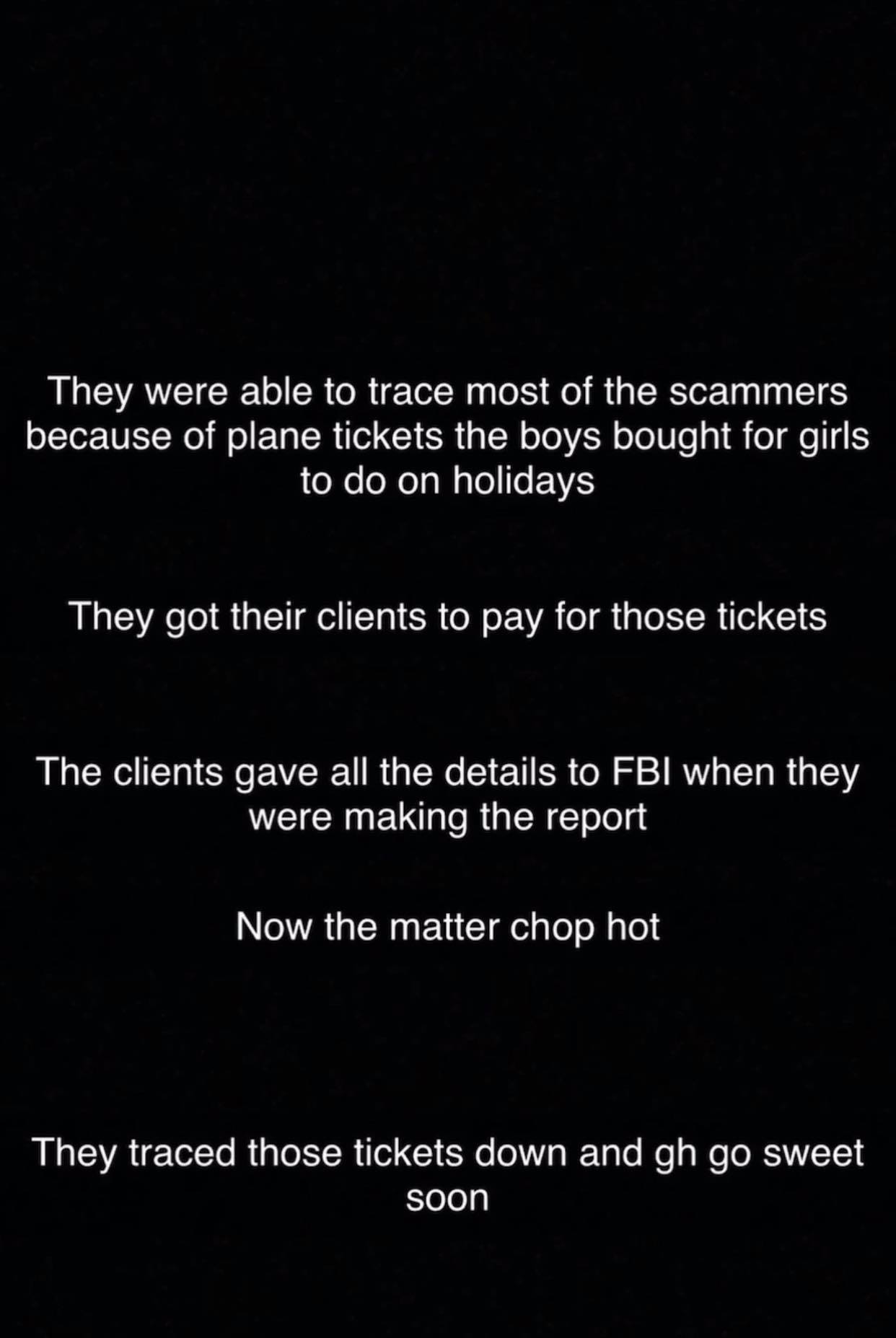 Scammers traced by FBI