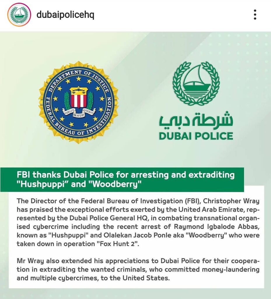 FBI AND DUBAI POLICE