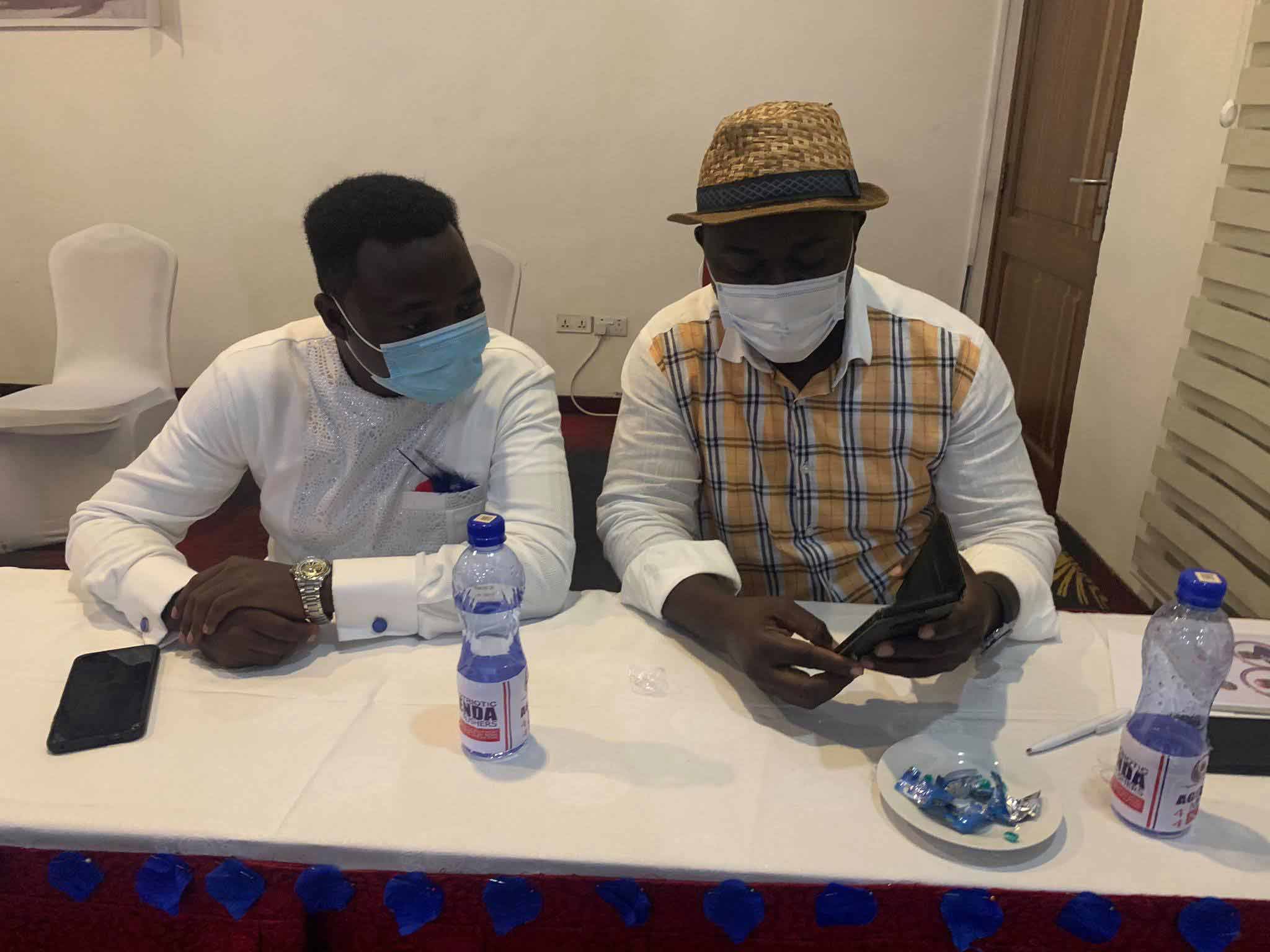 Founder of PAP, Mr. Obiri Yeboah (L) - Greater Accra Regional Organizer, Prince Obeng (R)