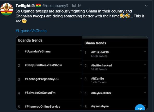 Digital war between Uganda and Ghana takes over social media
