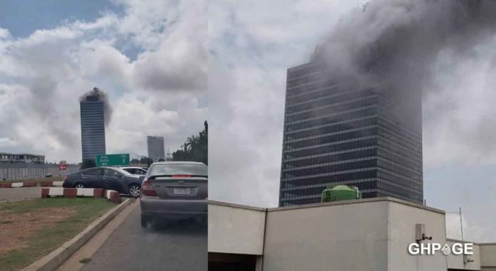 Nigerias world trade center in flames