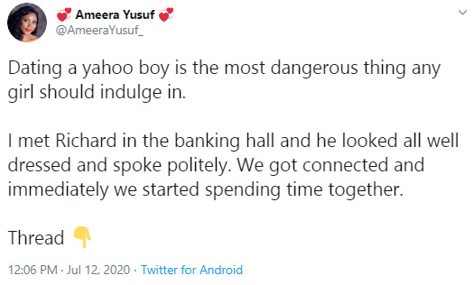 Lady who was almost used for rituals by her Sakawa boyfriend tells her story Slay Queen narrates how she escaped death from a Yahoo Boy