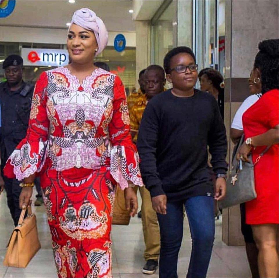 Samira Bawumia and son go shopping