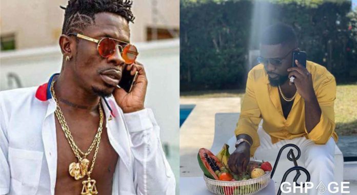 Sarkodie-and-Shatta-Wale-in-a-phone-conversation;finally-makes-peace-on-his-birthday
