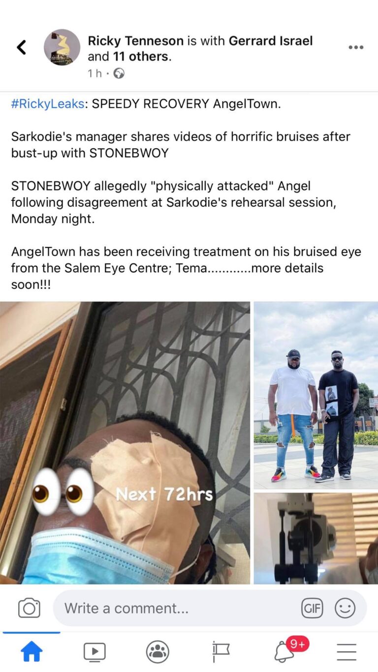 Stonebwoy reportedly beats ups Sarkodie’s manager, Angel Town