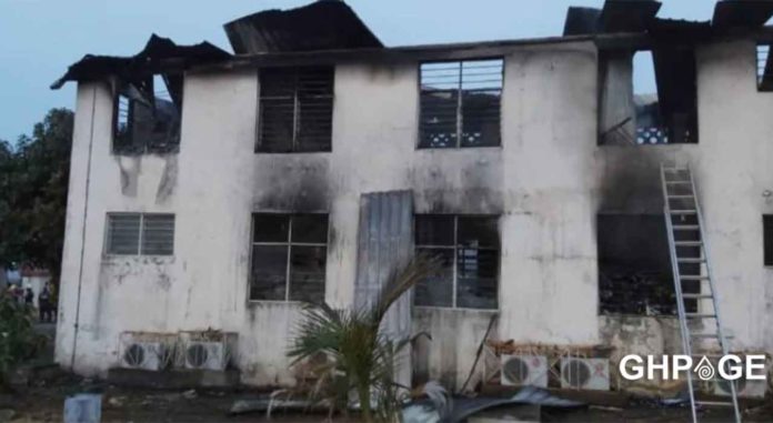 Electoral Commission office burns
