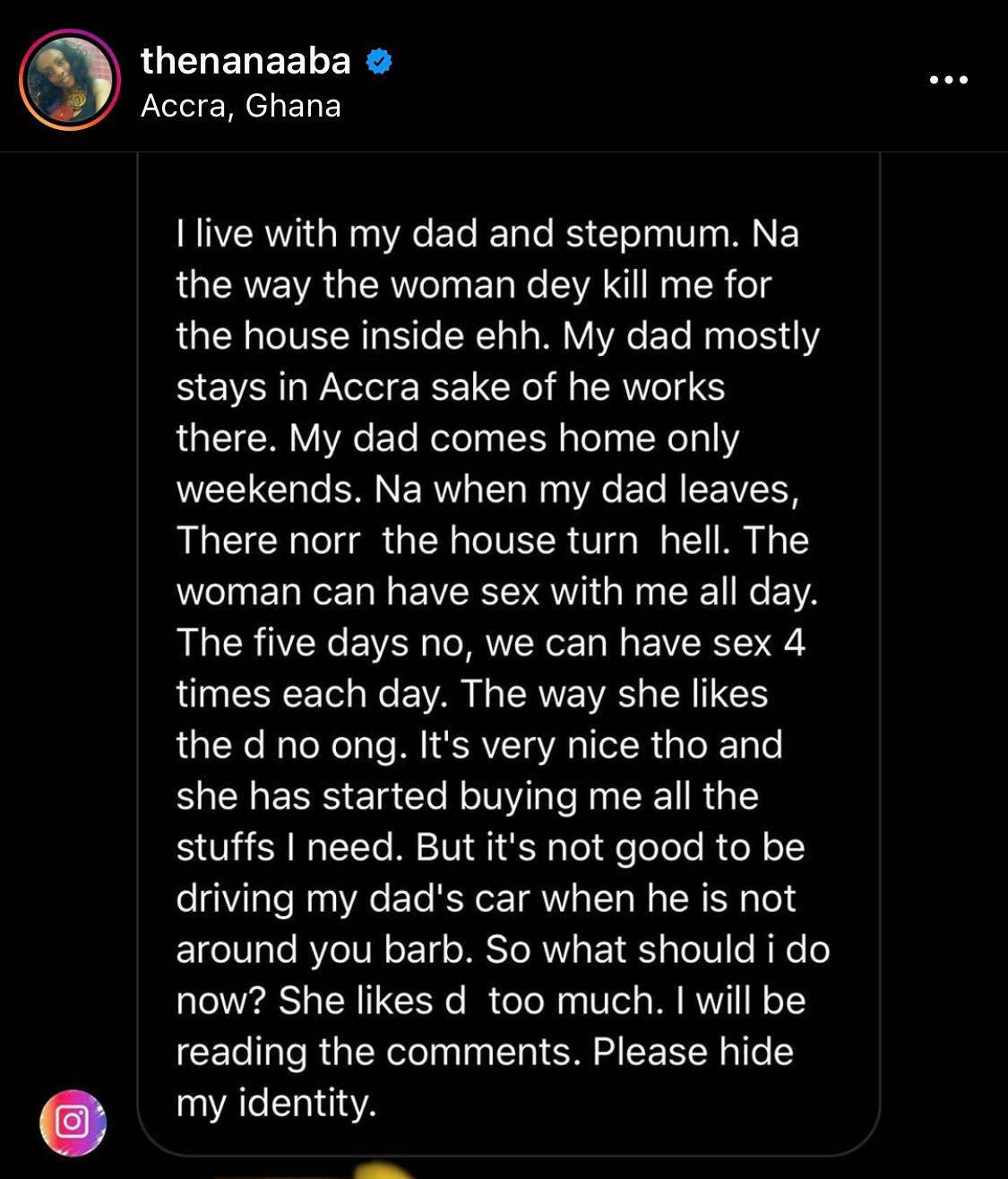 Step of sex in Accra