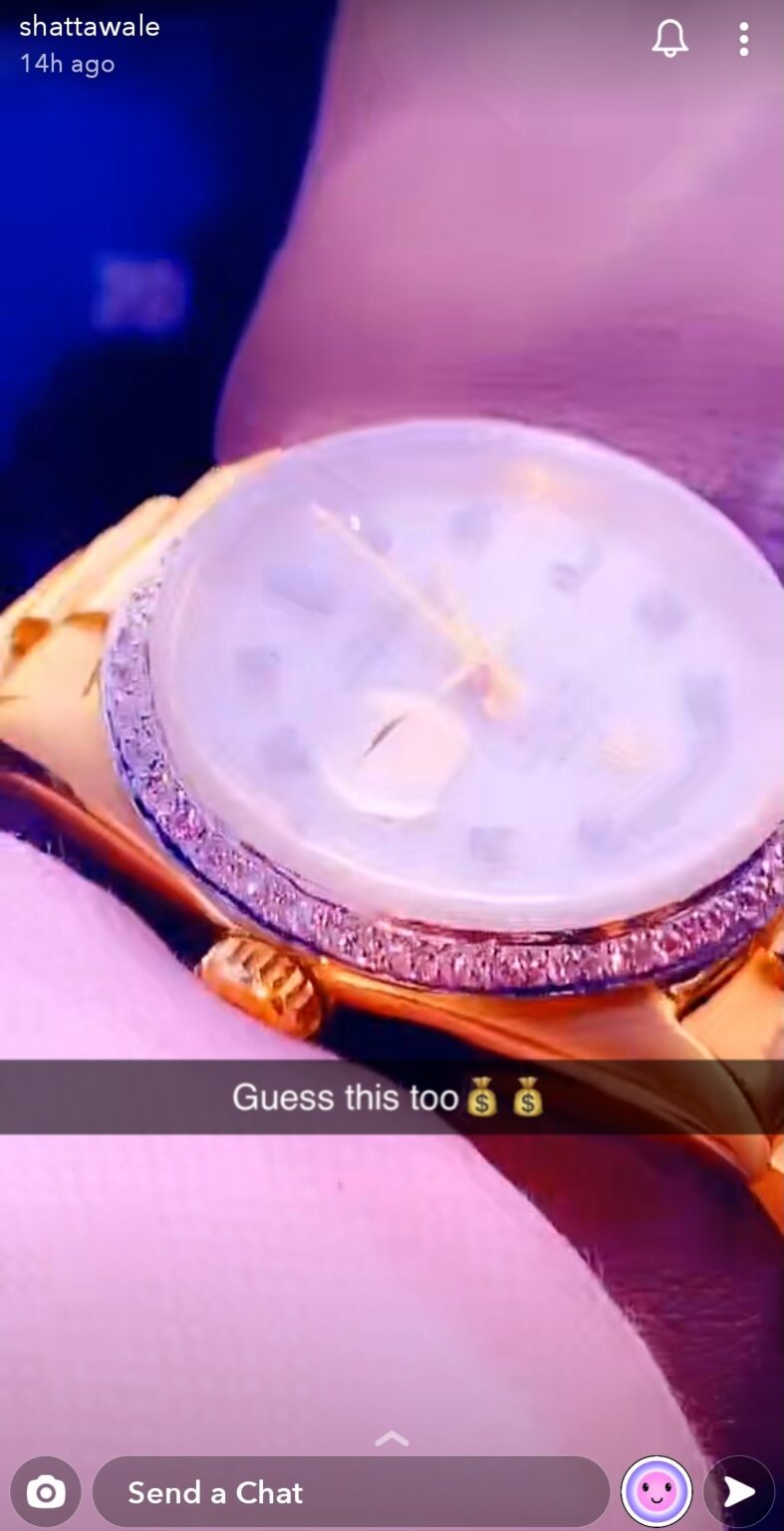 Shatta Wale Rolex watch