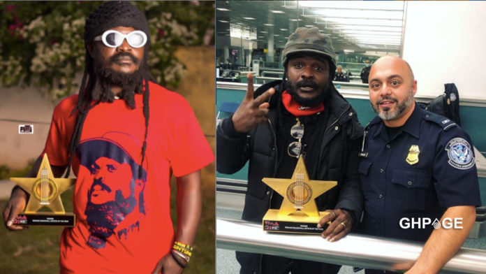 Ras Kuuku takes his VGMA award to the US for his tour