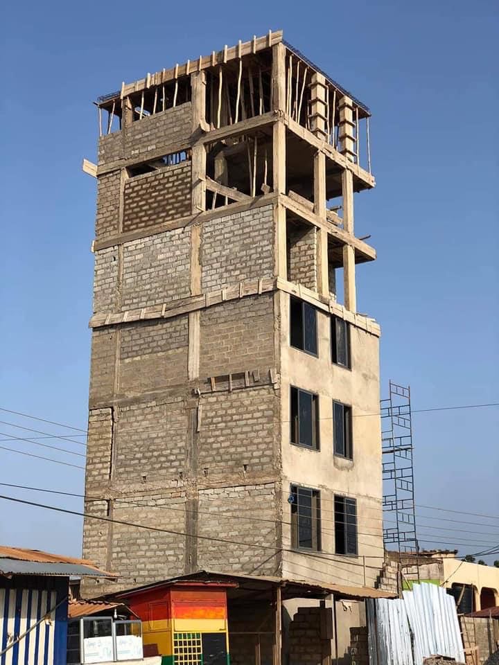 Dangerous storey building at Ashaley Botwe