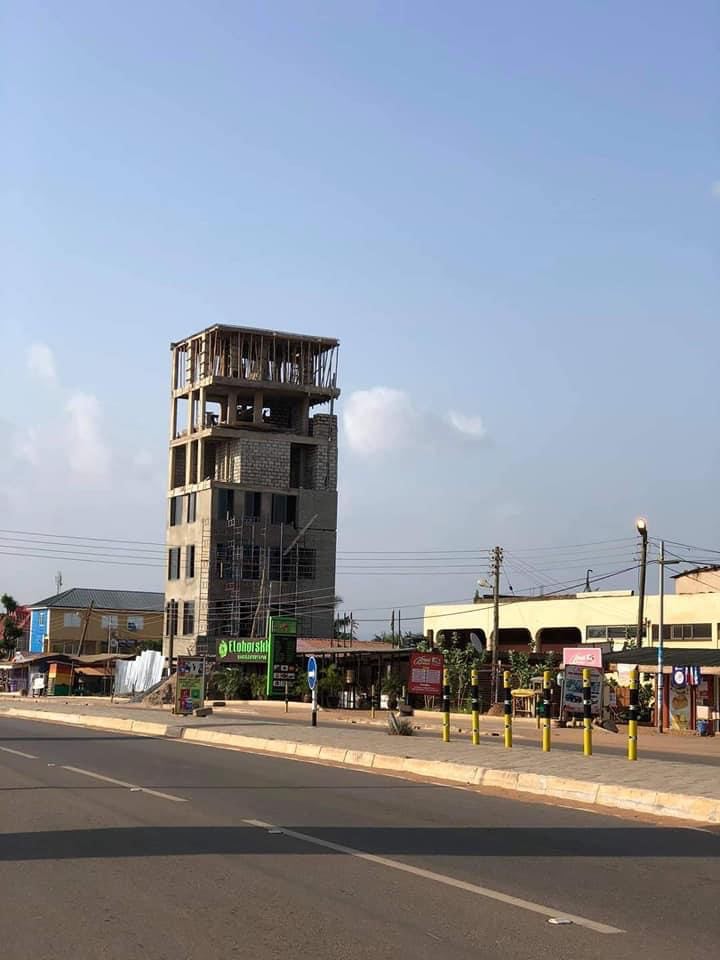 Dangerous storey building at Ashaley Botwe