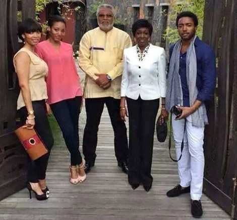 Flt-Lt. Jerry John Rawlings and his family