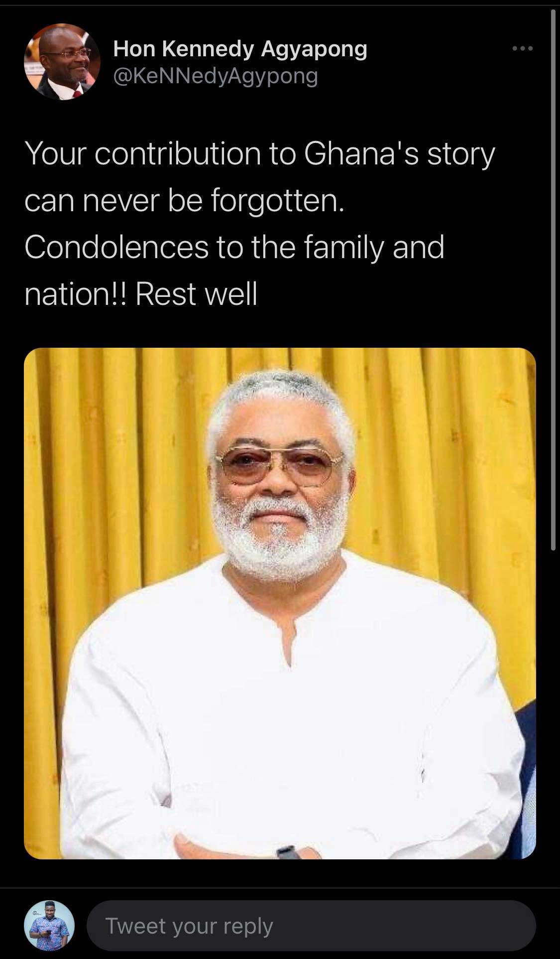 Kennedy Agyapong's tribute to late Jerry John Rawlings