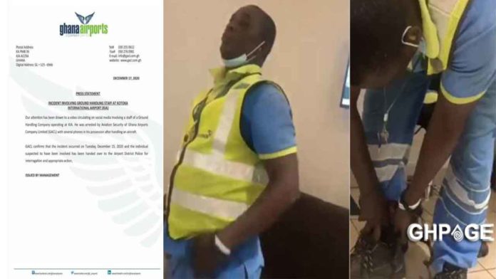 Ghana Airports Company Limited reacts to video of its staff caught stealing from travellers