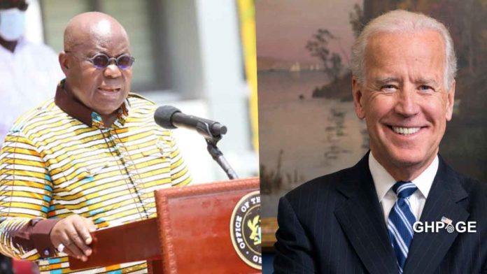 Joe Biden officially writes to President Nana Addo following his re-election