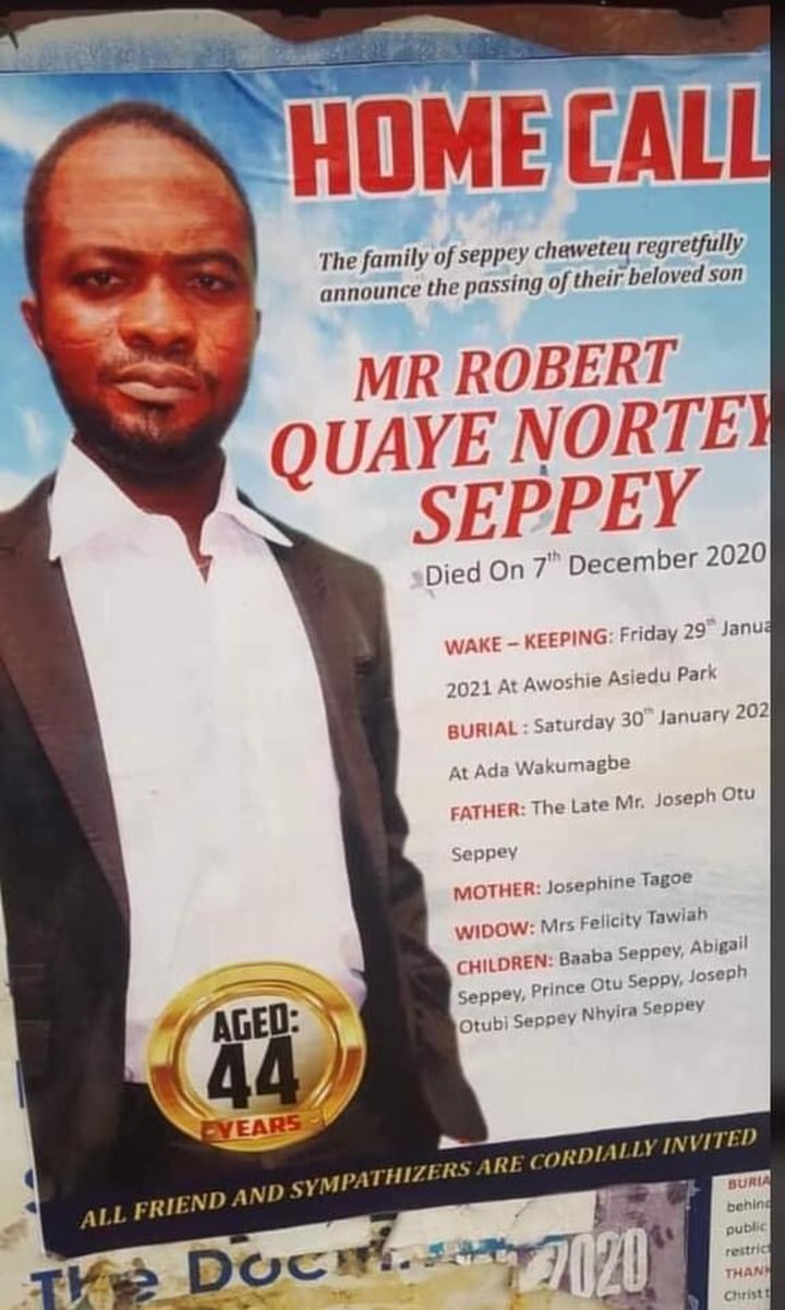 Kitchen stool headmaster to be buried tomorrow GhPage