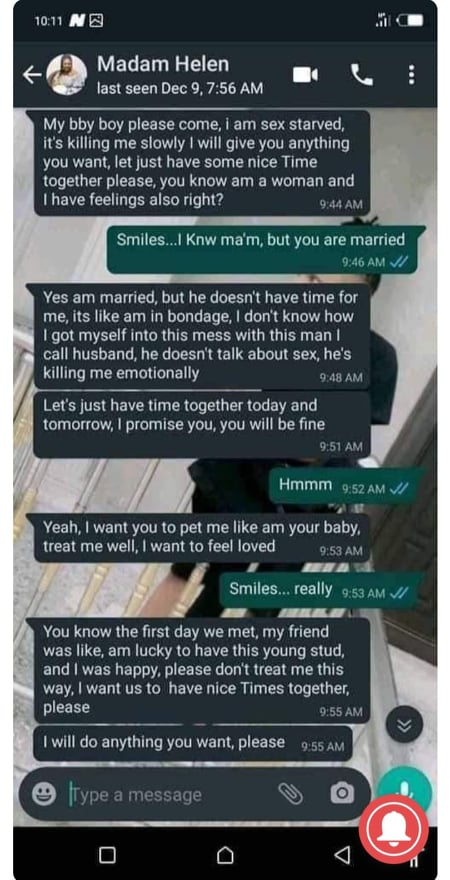 Whatsapp chat married woman