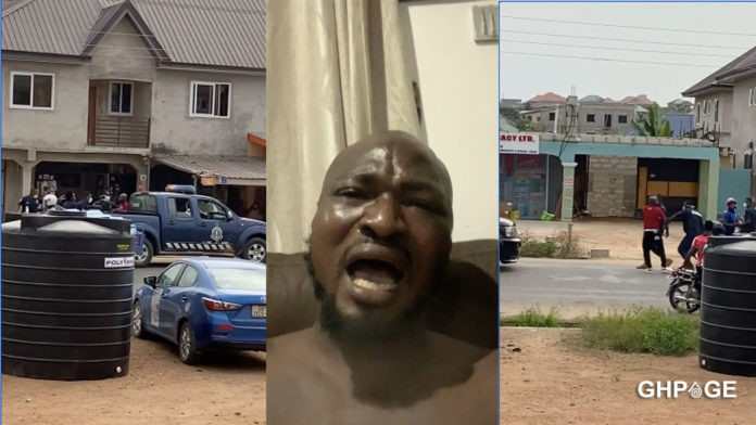 Video of how Funny Face was manhandled by Ghana Police before his arrest hits social media