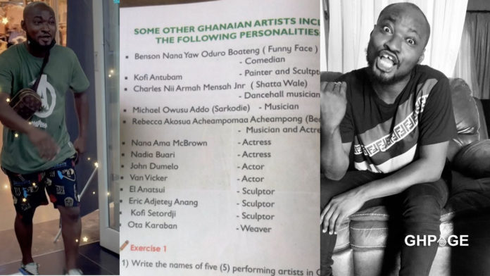 Funny Face's name get featured in a Creative Arts textbook
