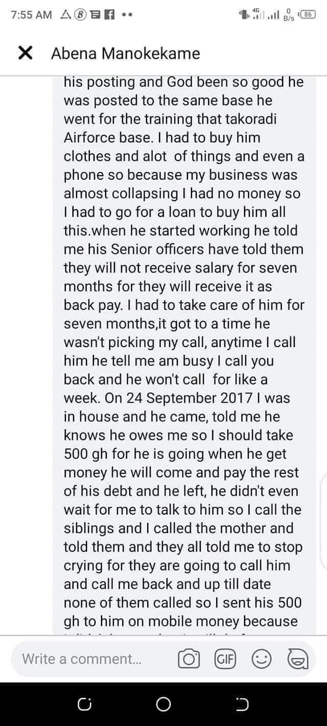 Lady vows to spoil the wedding of her ex who is a soldier after giving him Ghc 8000 to enter the army. 4
