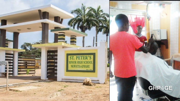 Headteacher sets-up barbering saloon to shave studentHeadteacher sets-up barbering saloon to shave students with bushy hairs with bushy hair