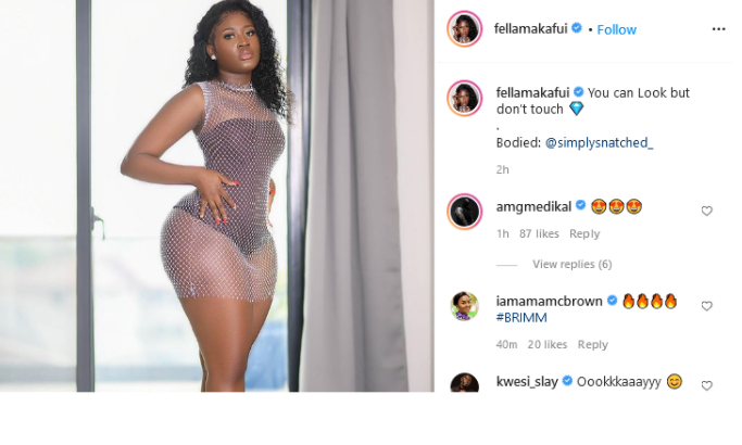 fe1 “You can look but can’t touch, Fella Makafui says as she drops hot juicy photos