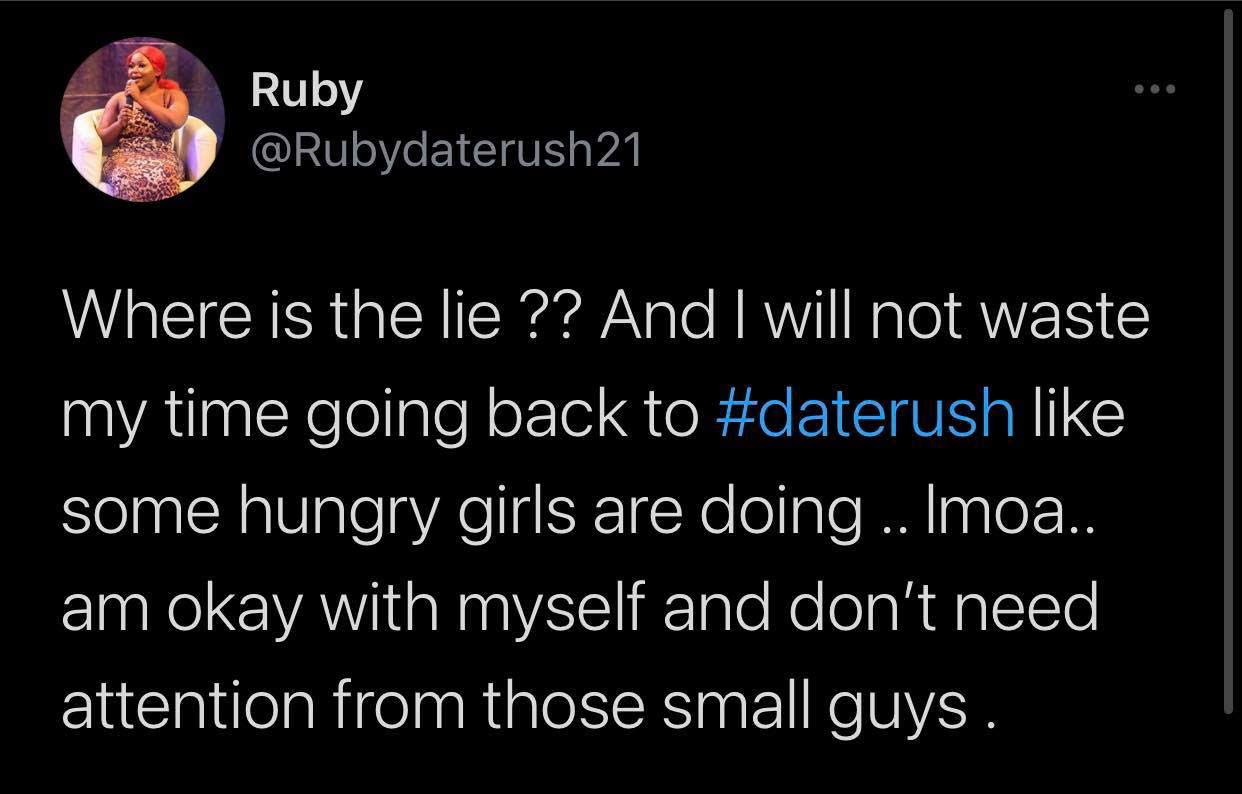 Ruby rubbishes Date Rush