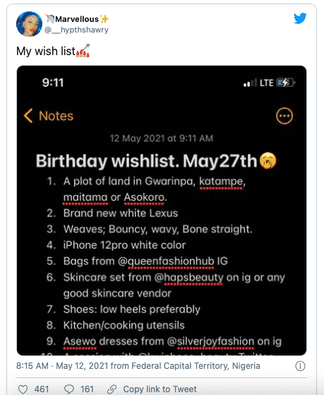 Birthday-wishlist
