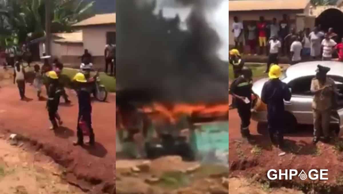 Video of Ghana Fire Service personnel arriving in taxi to fight fire goes viral
