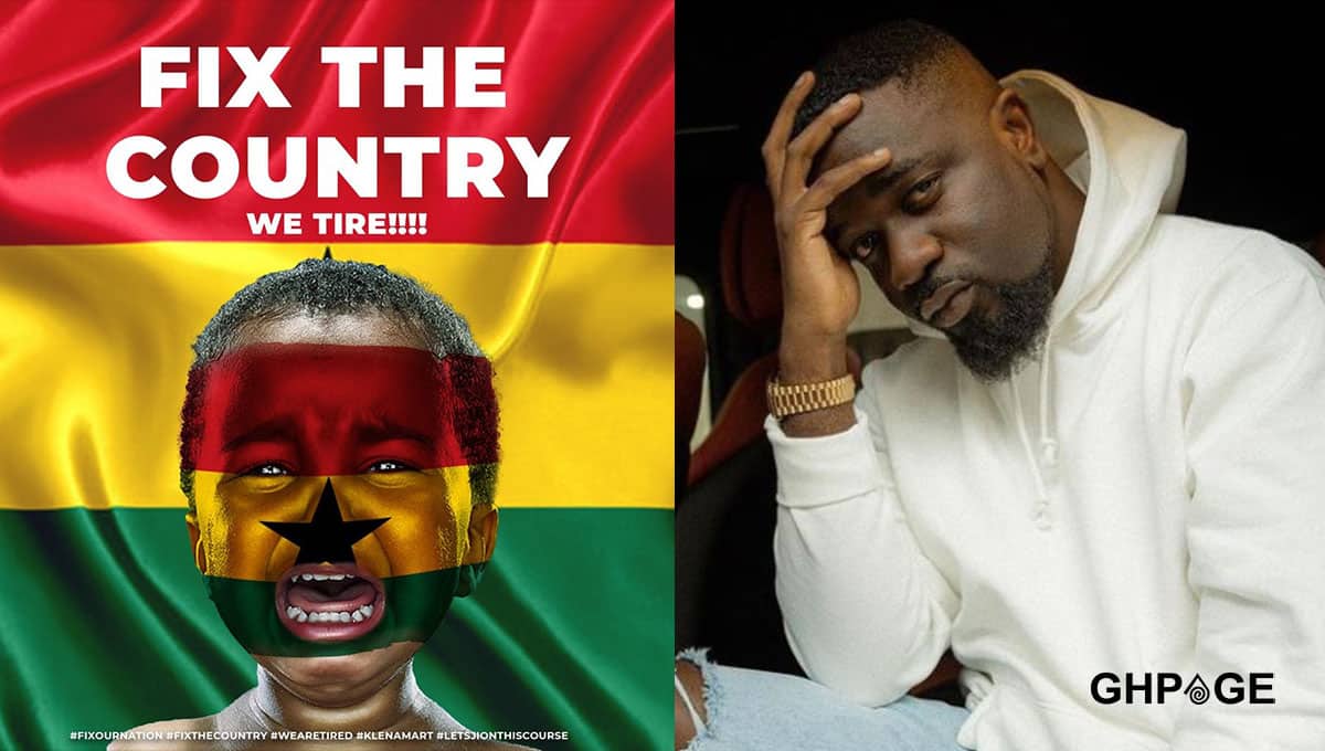 ‘Fixing the country automatically fixes the people’ – Sarkodie breaks silence on #FixTheCountry movement