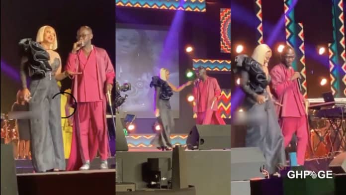 Okyeame Kwame performs with ex-girlfriend Nana Ama Mcbrown
