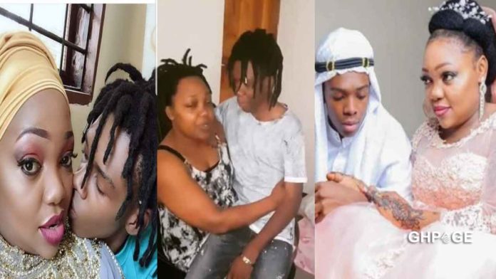A 19-year old handsome boy has sent netizens into a state of shock after photos of him surfaced online which sees him tie the knot with a 39-year-old woman as a wife.