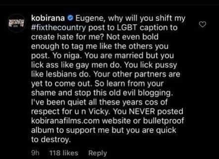 Kobi Rana attacks and exposes Blogger Nkonkonsa