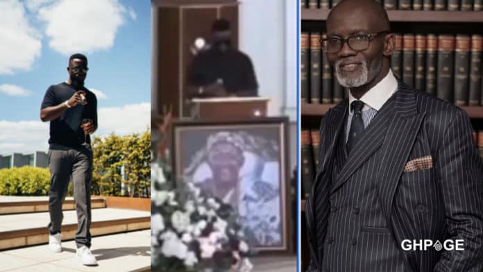 Social media users applaud Sarkodie over his tribute at Gabby Otchere Darko father's burial
