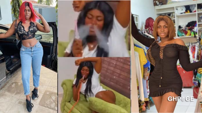 Video of Yaa Jackson smoking Shisha storms social media