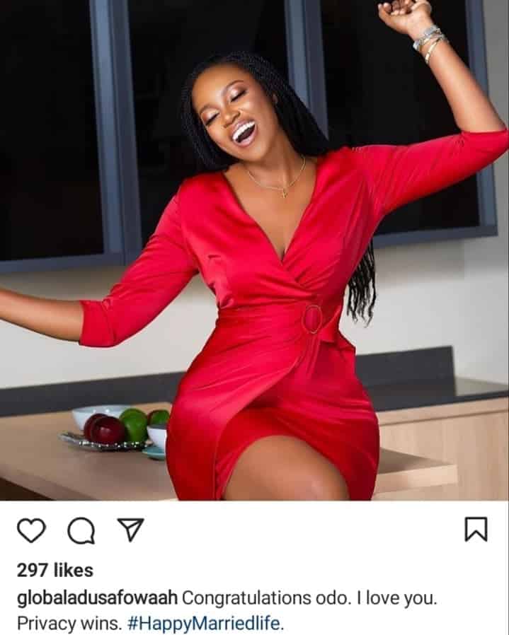 Actress Yvonne Nelson reported to have married her lover secretly.